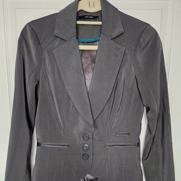 VERO MODA Grey Blazer Size 34 - Picture 1 of 13